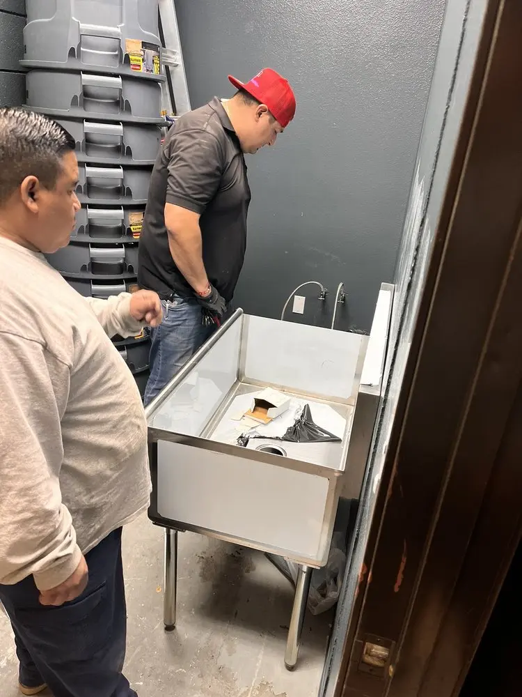 Commercial plumbing and sink installation in Parma